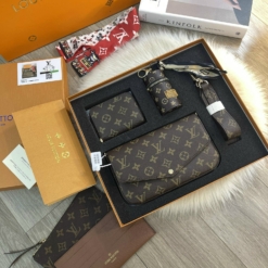 Hộp Quà Tặng Combo 3 Món Louis Vuitton Túi Ví Móc Khóa